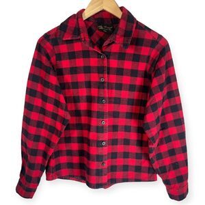 The Vermont Flannel Co Shirt Womens Small‎ Red Black Buffalo Plaid Flannel  USA